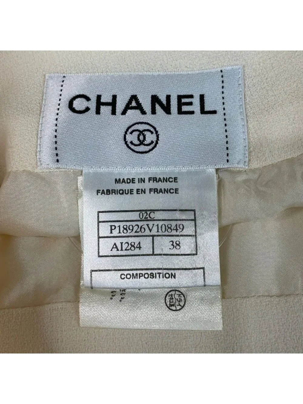 Chanel Skirt 38 M Ivory Knee Length